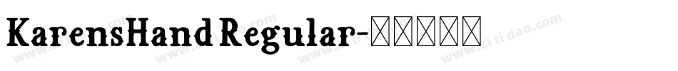 KarensHand Regular字体转换